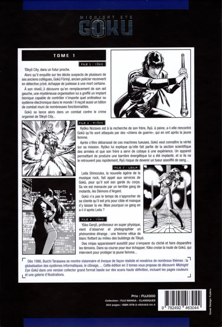 Verso de l'album Goku Midnight Eye Tome 1