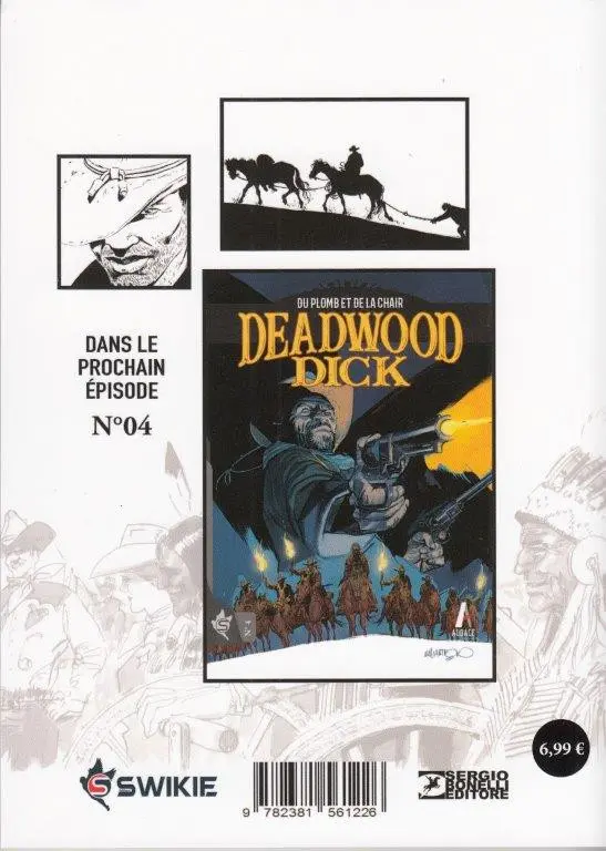 Verso de l'album Deadwood Dick N° 3 Entre le texas et l'enfer