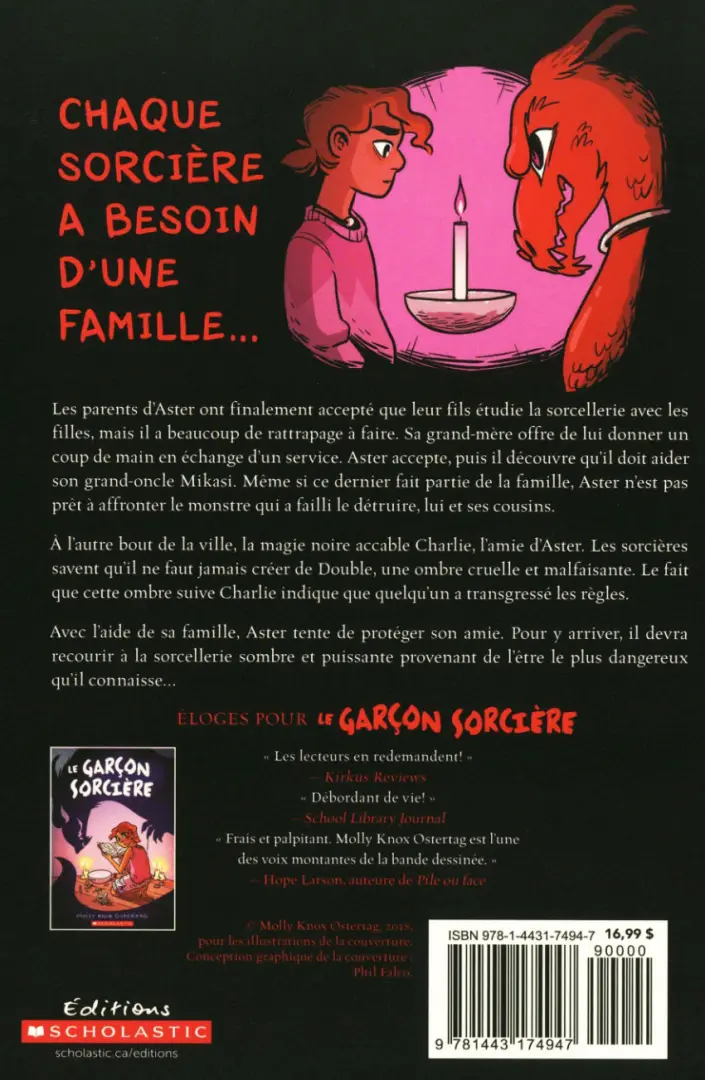 Verso de l'album Le garçon sorcière 2 La sorcière secrète