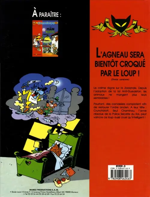 Verso de l'album Chaminou Tome 3 La peur du loup