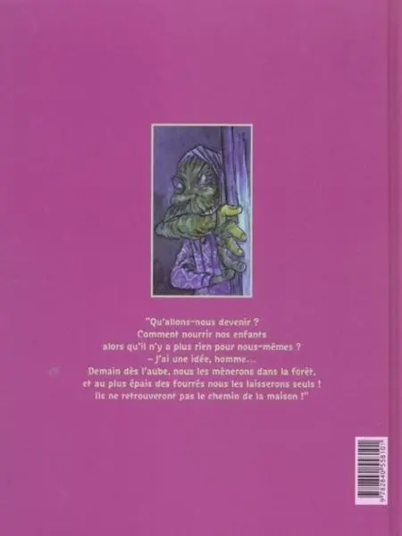 Verso de l'album Hansel et Gretel