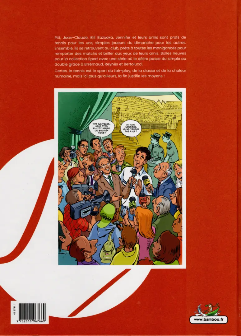 Verso de l'album Les Tennismen Tome 1