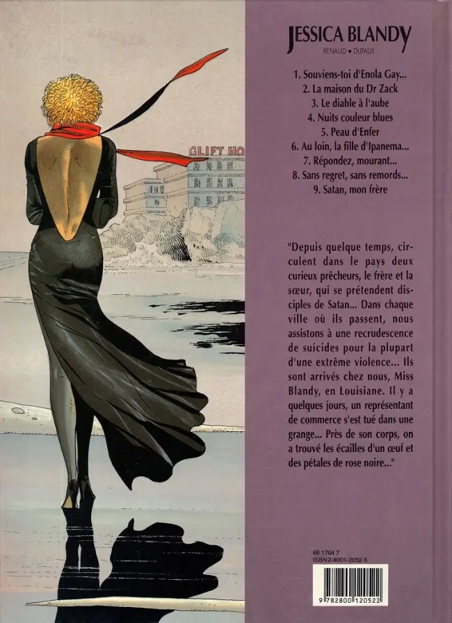 Verso de l'album Jessica Blandy Tome 9 Satan, mon frère