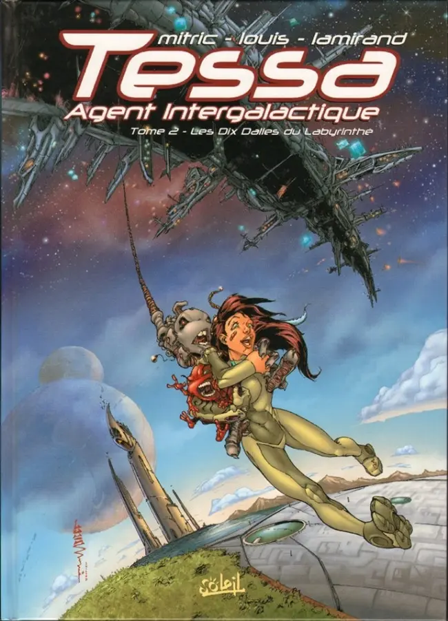 Couverture de l'album Tessa agent intergalactique Tome 2 Les Dix Dalles du Labyrinthe
