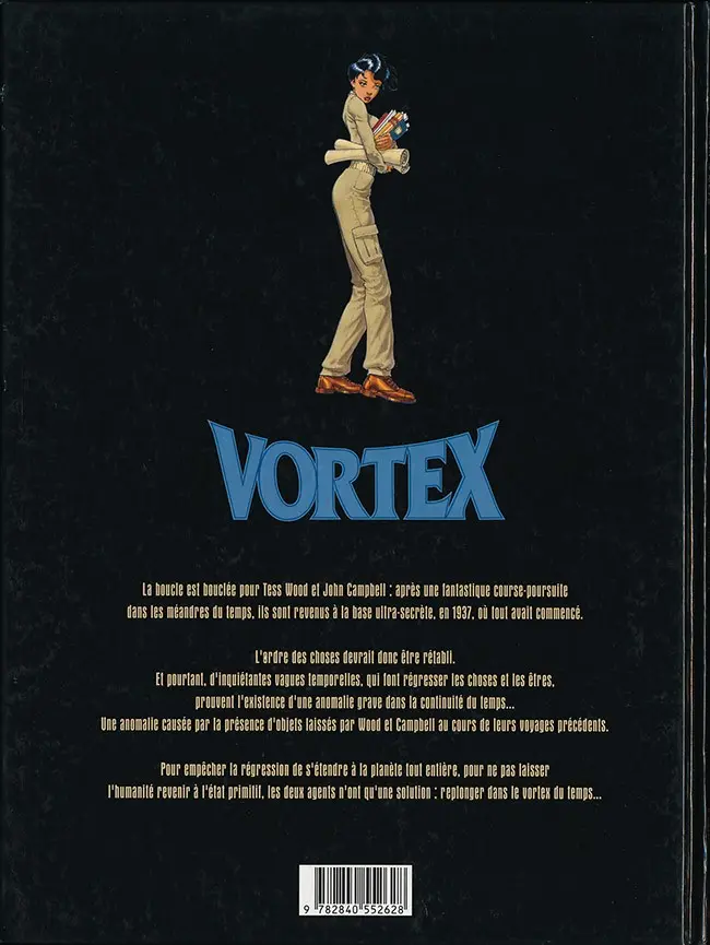 Verso de l'album Vortex Tess Wood & Campbell 6