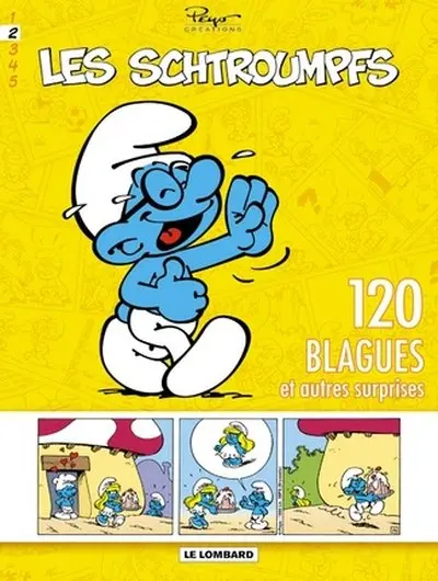 Couverture de l'album 120 blagues de Schtroumpfs Tome 2 120 blagues et autres surprises