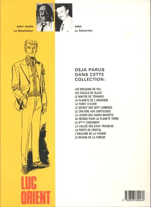 Verso de l'album Luc Orient Tome 12 La porte de cristal