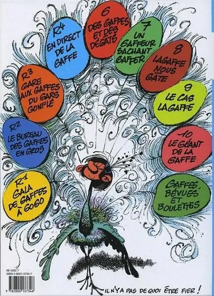 Verso de l'album Gaston Tome 4 En direct de la gaffe