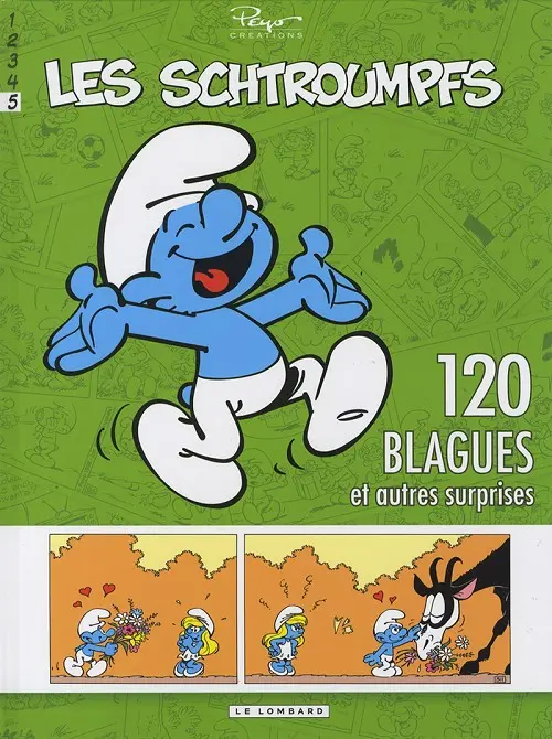 Couverture de l'album 120 blagues de Schtroumpfs Tome 5 120 blagues et autres surprises