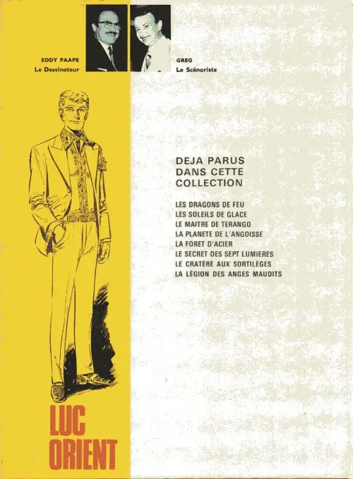 Verso de l'album Luc Orient Tome 8 La légion des anges maudits
