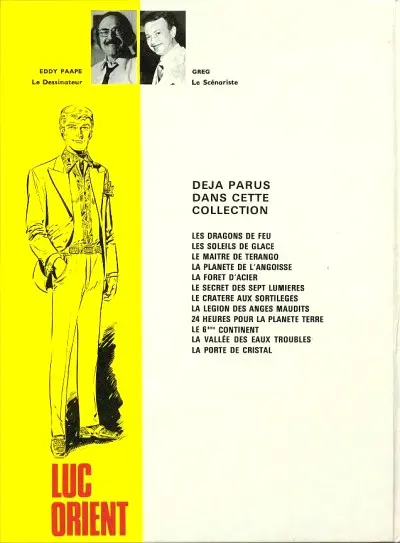 Verso de l'album Luc Orient Tome 13 L'enclume de la foudre