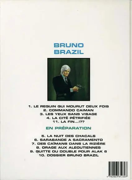Verso de l'album Bruno Brazil Tome 4 La cité pétrifiée