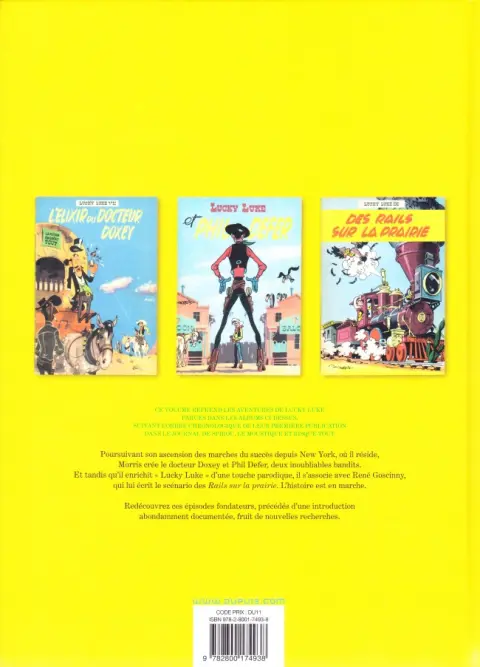 Verso de l'album Lucky Luke (2016) L'Intégrale 3