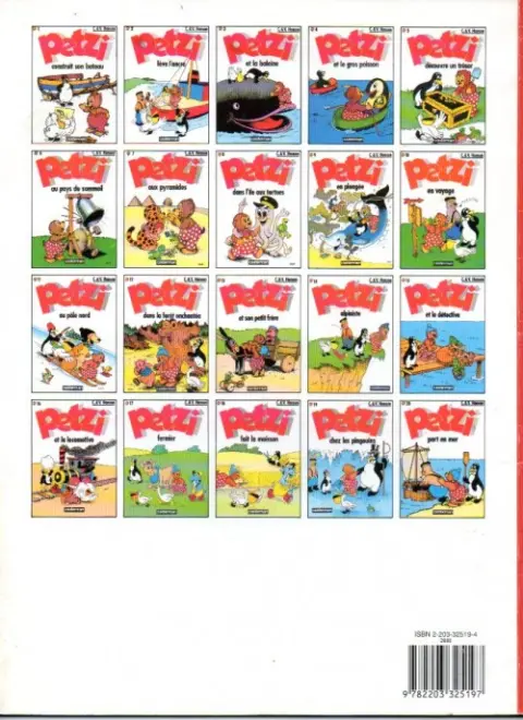 Verso de l'album Petzi Tome 19 Petzi chez les pingouins