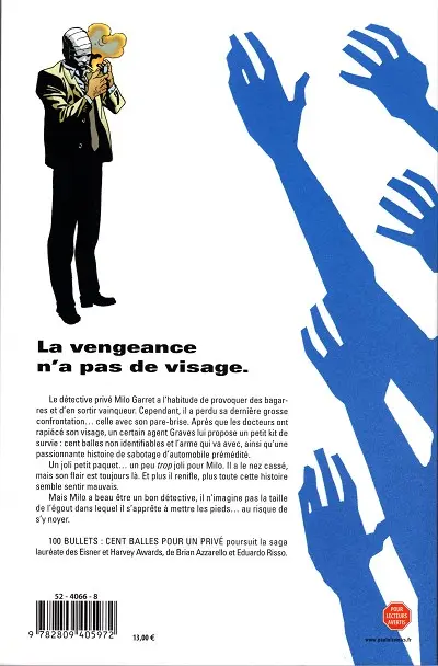 Verso de l'album 100 Bullets Tome 7 Cent balles pour un privé