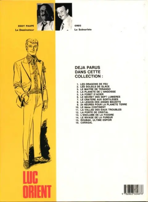 Verso de l'album Luc Orient Tome 16 Caragal