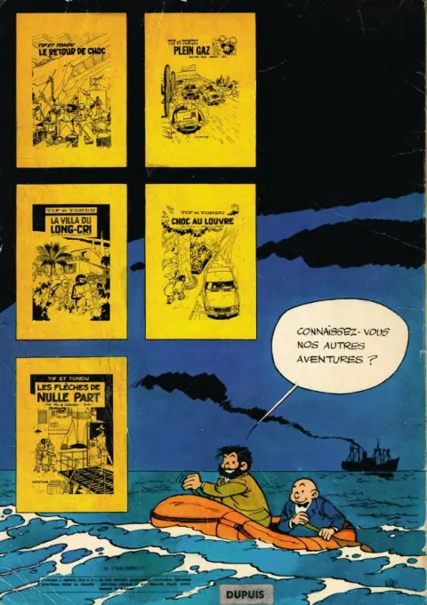 Verso de l'album Tif et Tondu Tome 11 La poupée ridicule