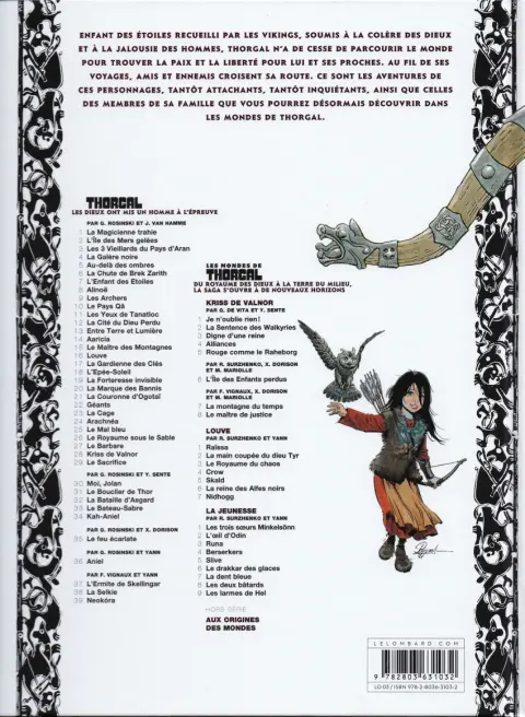 Verso de l'album Les mondes de Thorgal - Louve Tome 2 La main coupée du dieu Tyr