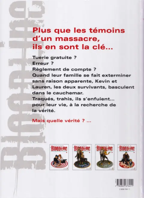Verso de l'album Bloodline Tome 2 La traque