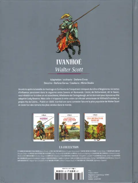 Verso de l'album Les Grands Classiques de la littérature en bande dessinée Tome 37 Ivanhoé