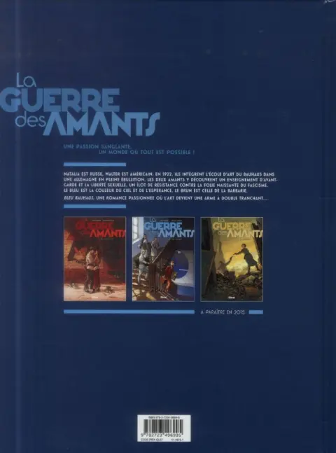Verso de l'album La Guerre des Amants Tome 2 Bleu Bauhaus