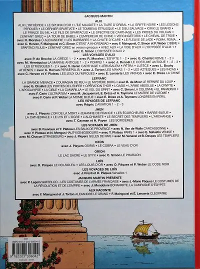 Verso de l'album Alix raconte Tome 2 Cléopâtre