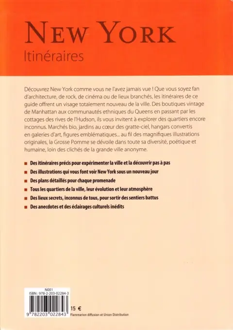 Verso de l'album Lonely Planet Tome 1 New York - Itinéraires
