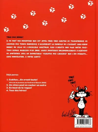 Verso de l'album Les nouvelles aventures de Cubitus Tome 4 Tous des héros !
