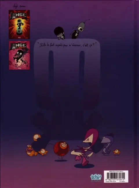 Verso de l'album Ange le terrrible Tome 3 Jamais tranquille !