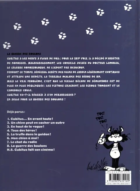 Verso de l'album Les nouvelles aventures de Cubitus Tome 8 La guerre des boulons