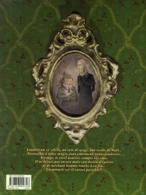 Verso de l'album Scrooge, un chant de Noël