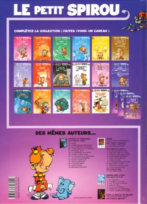 Verso de l'album Le Petit Spirou Tome 18 La vérité sur tout !