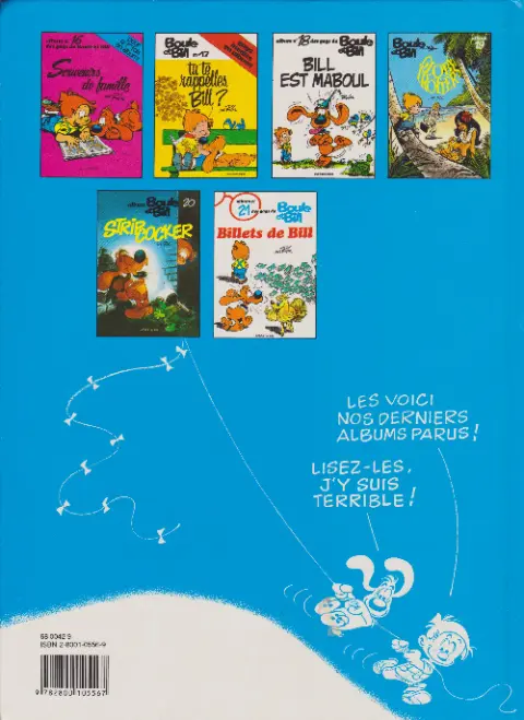Verso de l'album Boule & Bill Tome 14 Ras le Bill !