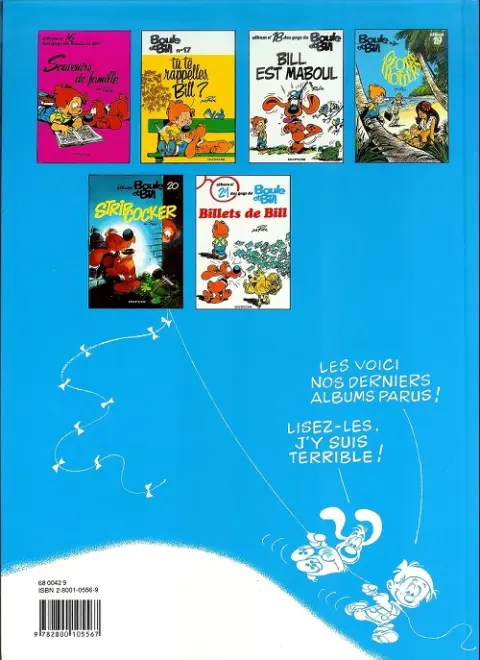 Verso de l'album Boule & Bill Tome 14 Ras le Bill !