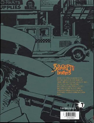 Verso de l'album Spaghetti Brothers Version en couleur Tome 8