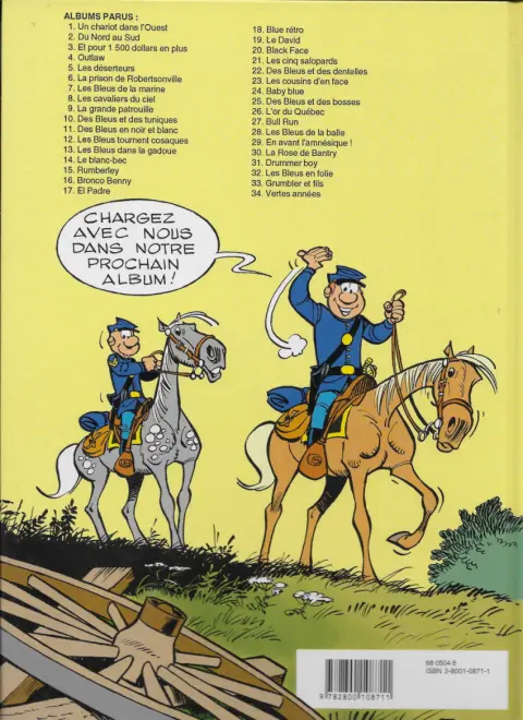 Verso de l'album Les Tuniques Bleues Tome 14 Le blanc-bec