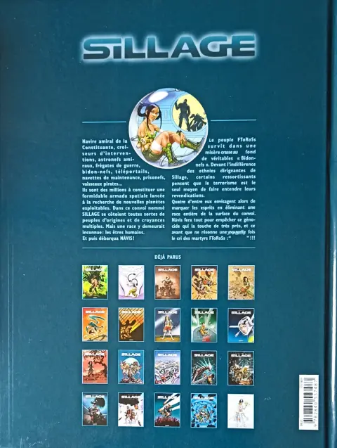 Verso de l'album Sillage Tome 5 'J.VJ,..'\_