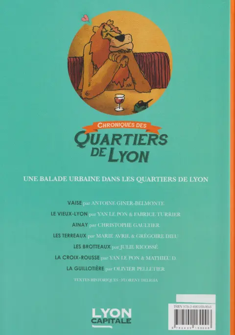 Verso de l'album Chroniques des Quartiers de Lyon