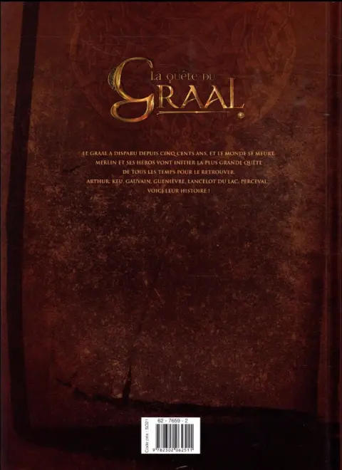 Verso de l'album La Quête du Graal Tome 5 Galaad