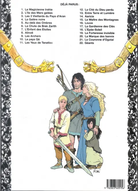 Verso de l'album Thorgal Tome 9 Les archers