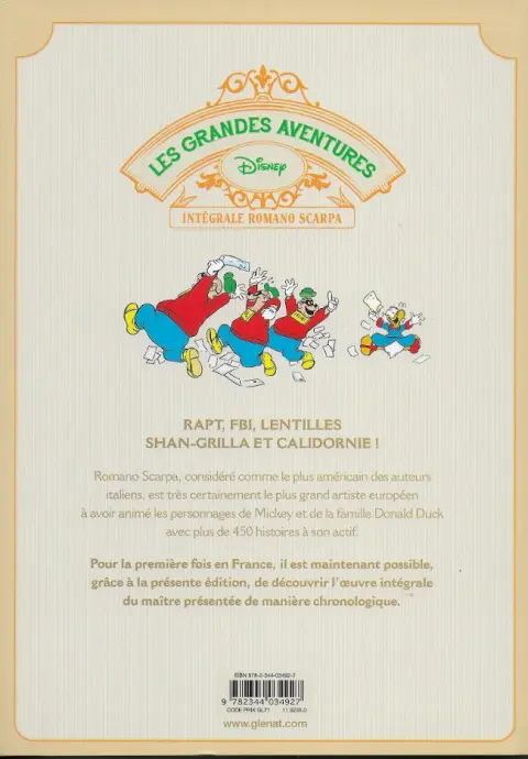 Verso de l'album Les Grandes aventures Disney Tome 5 1960/1961 : Les lentilles de Babylone et autres histoires