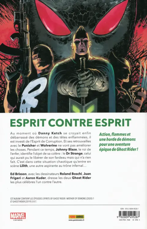 Verso de l'album Ghost Rider 2 Aux coeurs des ténèbres II