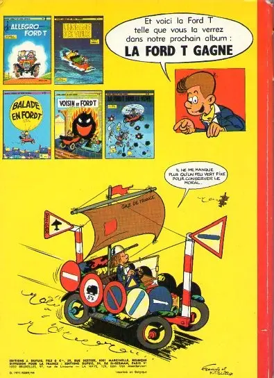 Verso de l'album Marc Lebut et son voisin Tome 5 La Ford T dans le vent