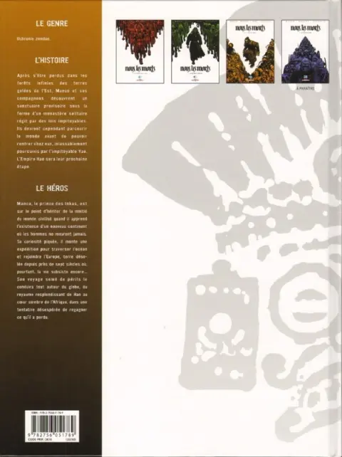 Verso de l'album Nous, les morts Tome 3 Le céleste empire