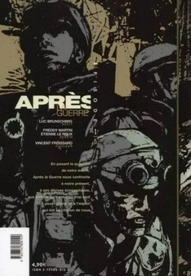 Verso de l'album Après la guerre Épisode 1
