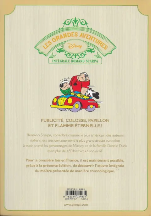 Verso de l'album Les Grandes aventures Disney Tome 6 1961/1962 : La flamme éternelle de Kalhoa et autres histoires