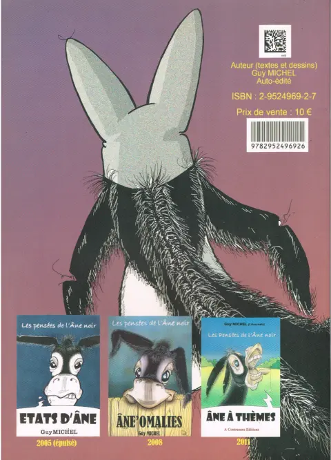 Verso de l'album Les Pensées de l'âne noir Le bonnet d'âne