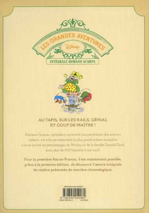 Verso de l'album Les Grandes aventures Disney Tome 12 1965 : Deux têtes pour un turban et autres histoires