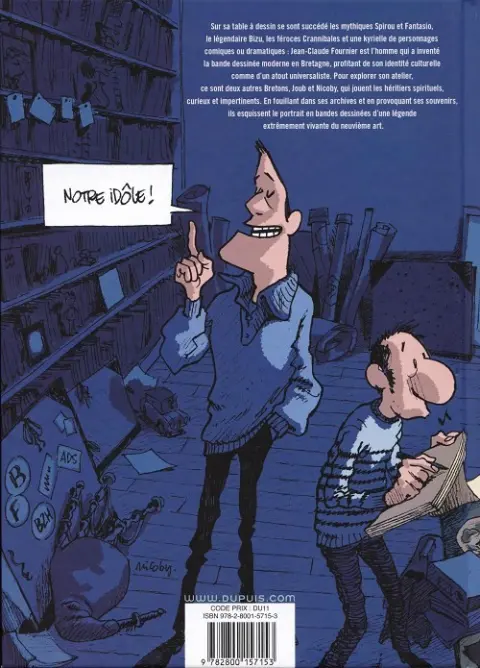 Verso de l'album Dans l'atelier de Fournier