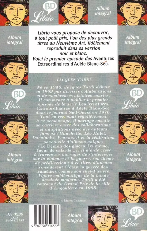 Verso de l'album Les Aventures Extraordinaires d'Adèle Blanc-Sec Tome 1 Adèle et la Bête